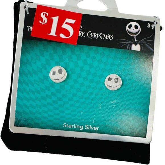 Sterling Silver NeonTuesday Nightmare Before Christmas Jack Skellington Earrings - Picture 1 of 4